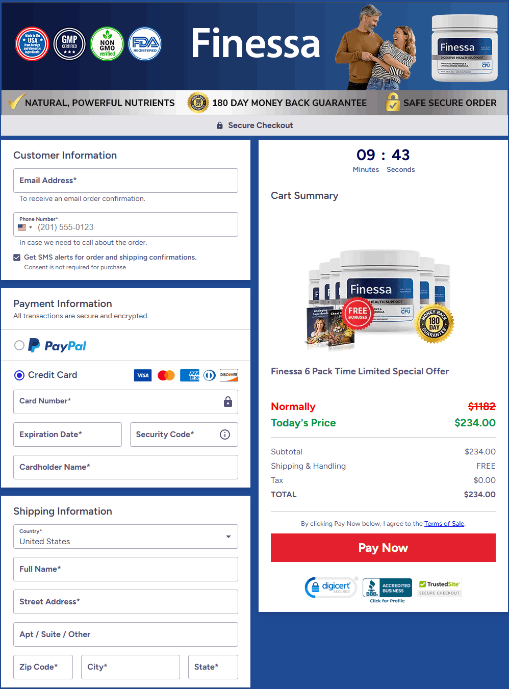 secure order page